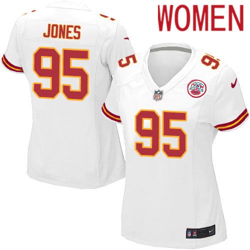 Women Kansas City Chiefs #95 Chris Jones Nike White Player Game NFL Jersey